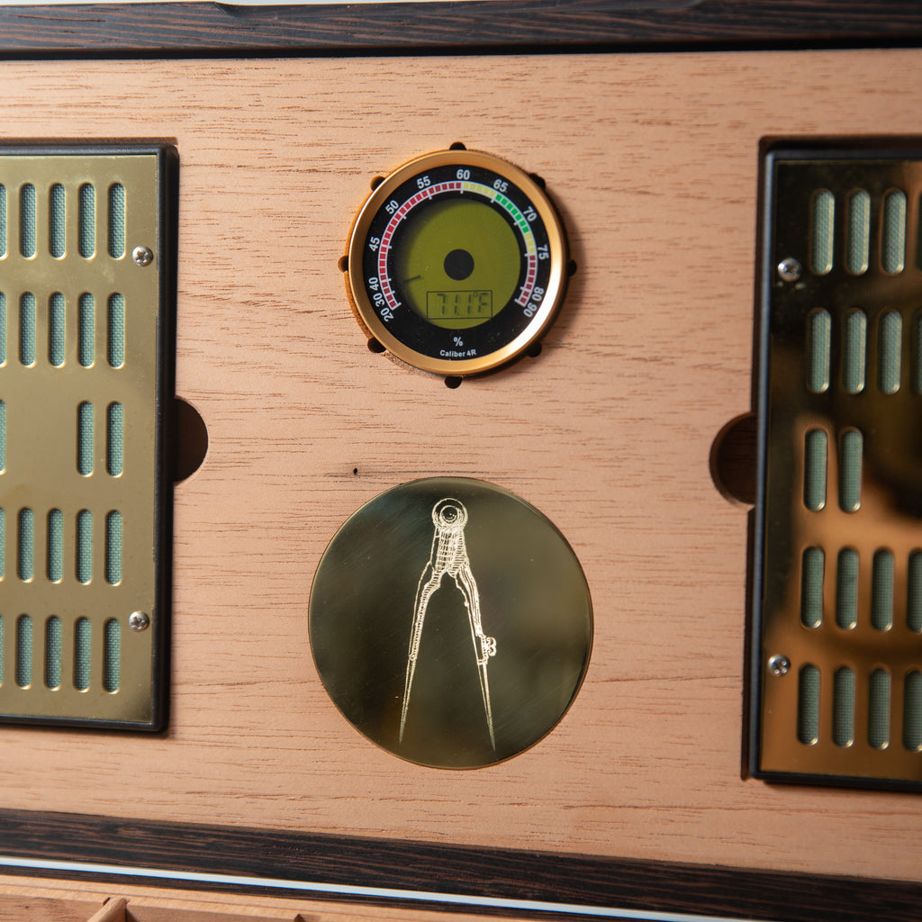Cigar Humidor - Wenge with Spanish Cedar Lining - 80 Capacity